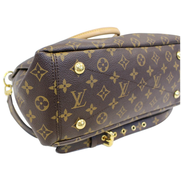 LOUIS VUITTON Pallas Monogram Canvas 2Way Shoulder Bag Brown