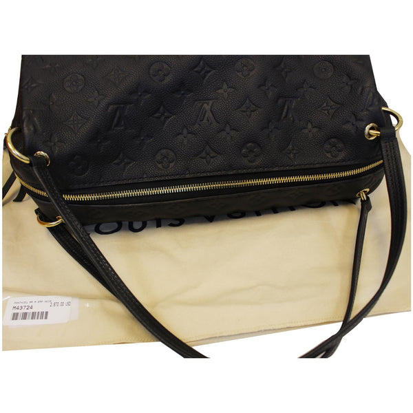 LOUIS VUITTON Ponthieu MM Monogram Empreinte Leather Shoulder Bag Black