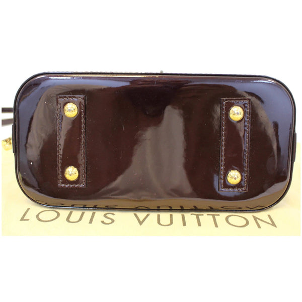 LOUIS VUITTON Alma BB Vernis Leather Satchel Crossbody Bag Amarante-US