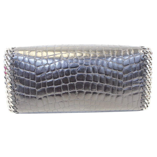 STELLA MCCARTNEY Falabella Box Crocodile Top Handle Bag Black