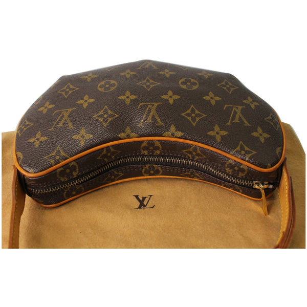 LOUIS VUITTON Croissant PM Monogram Canvas Shoulder Bag Brown