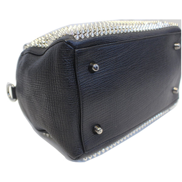 CHRISTIAN LOUBOUTIN Panettone Spike Stud Leather Satchel Bag Black-US