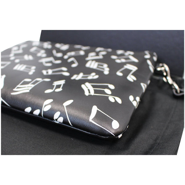YVES SAINT LAURENT Calfskin Musical Notes Zip Pouch Black - Final Sale
