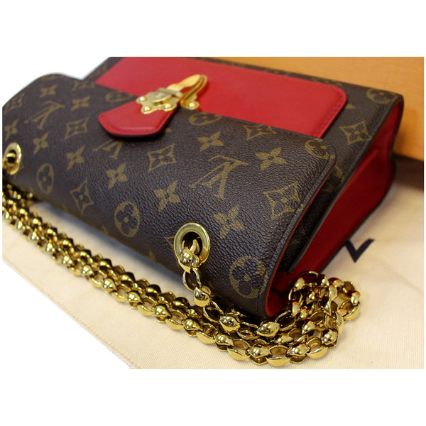 LOUIS VUITTON Victoire Monogram Canvas Shoulder Bag Brown/Cerise-US