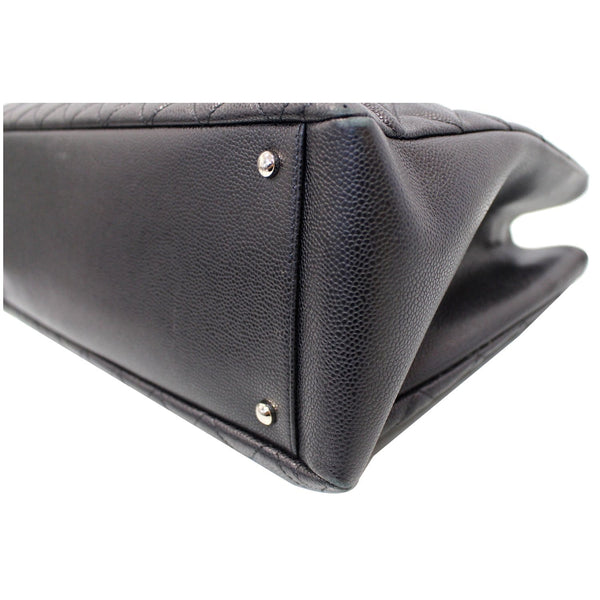 Chanel Tote Bag XL Grand Shopping Caviar Leather Black bottom view