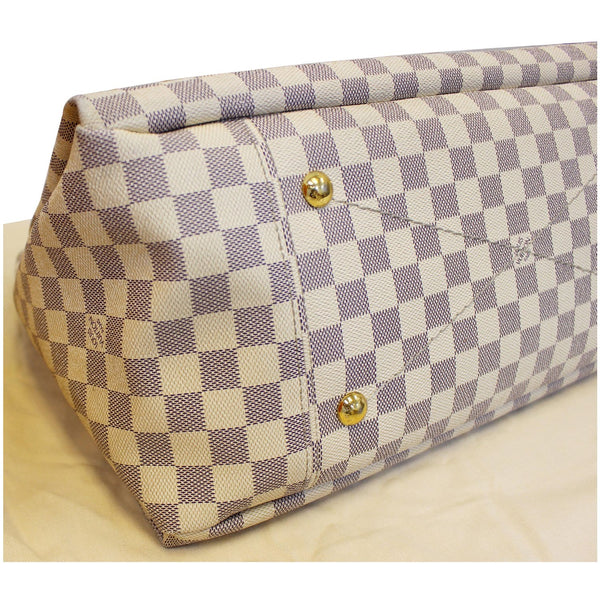 LOUIS VUITTON Artsy MM Damier Azur Shoulder Bag White