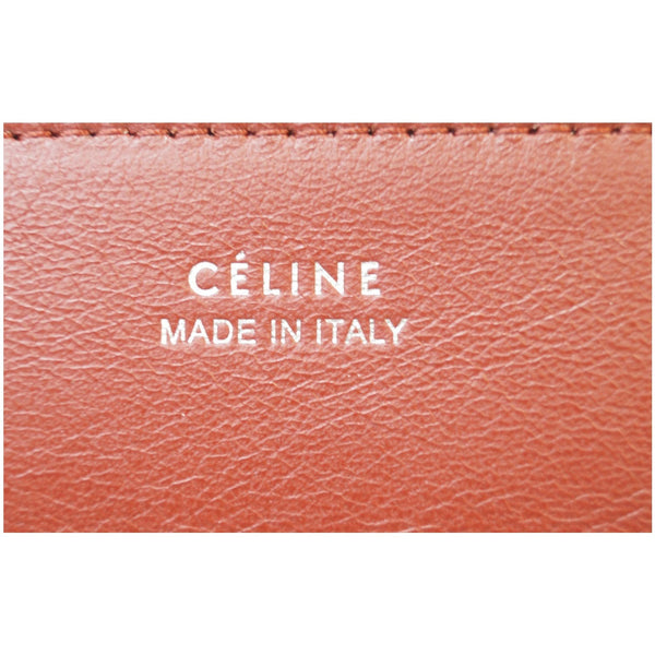 CELINE Oval Flap Leather Strap Clutch Shoulder Bag Red