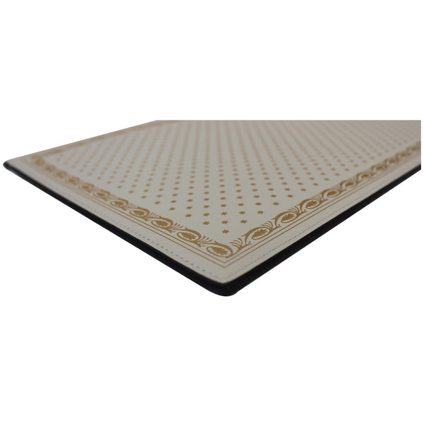 GUCCI GUCCY Star Print Leather Clutch Bag White 510489