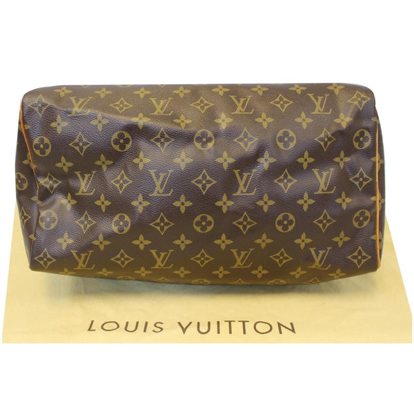 LOUIS VUITTON Speedy 35 Monogram Canvas Satchel Bag Brown