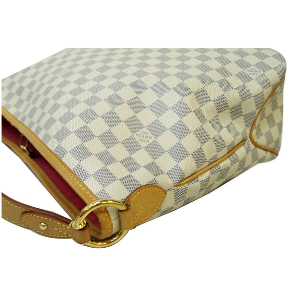 LOUIS VUITTON Delightful MM Damier Azur Hobo Shoulder Bag White