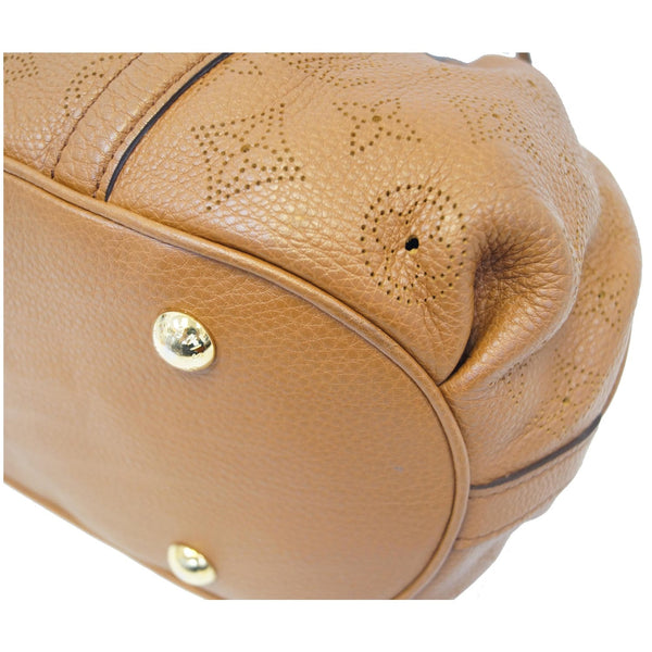 LOUIS VUITTON Lunar PM Mahina Leather Shoulder Bag Brown