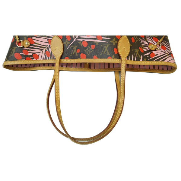 lv Neverfull MM Monogram Jungle Dot Bag straps