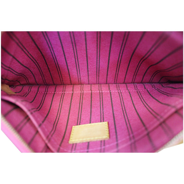 LOUIS VUITTON Pochette Wristlet Pouch Monogram Canvas Neverfull MM Brown