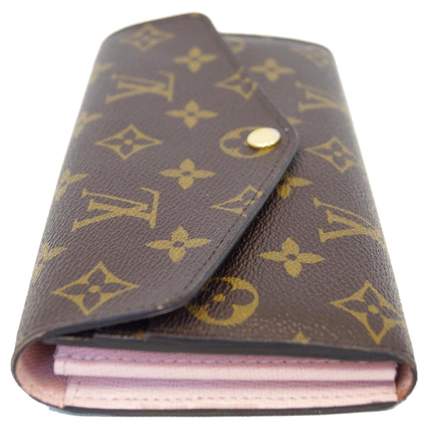 LOUIS VUITTON Sarah Monogram Canvas Wallet Brown