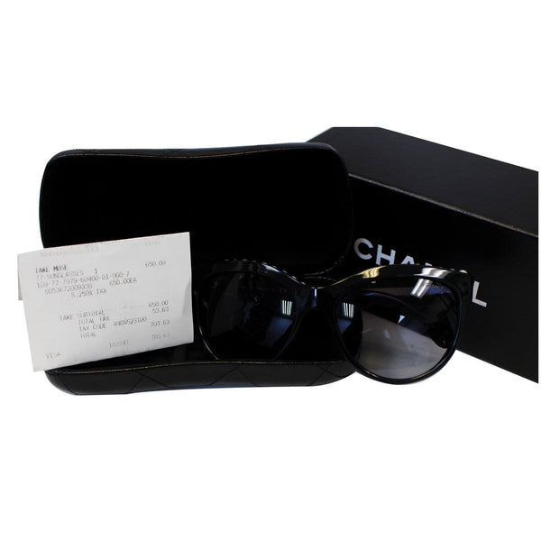 CHANEL Pearl Butterfly Sunglasses Black 6040-H