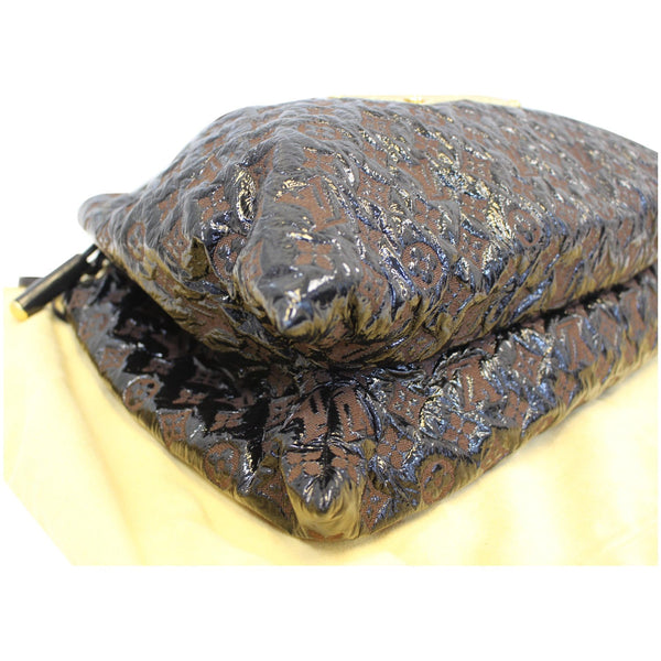 LOUIS VUITTON Monogram Vinyl Squishy Tote Bag Black leather