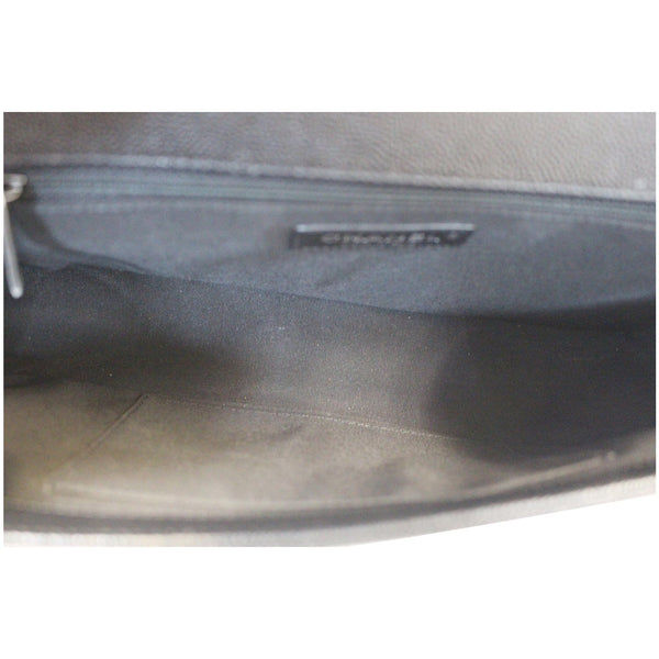 CHANEL Medium Boy Flap Caviar Leather Shoulder Bag Black