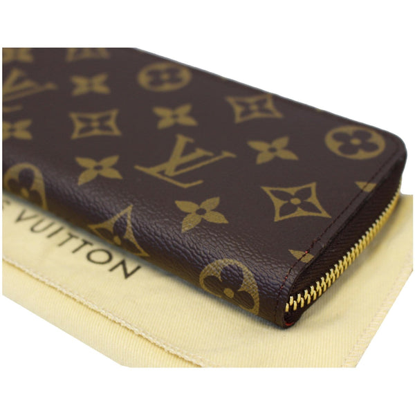 LOUIS VUITTON Clemence Monogram Canvas Wallet Brown