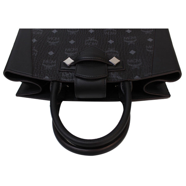 MCM Essential Visetos Coated Canvas Tote Bag Black