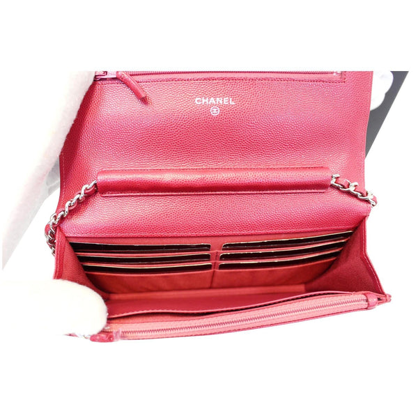 CHANEL Wallet On Chain WOC Clutch Crossbody Bag Red-US