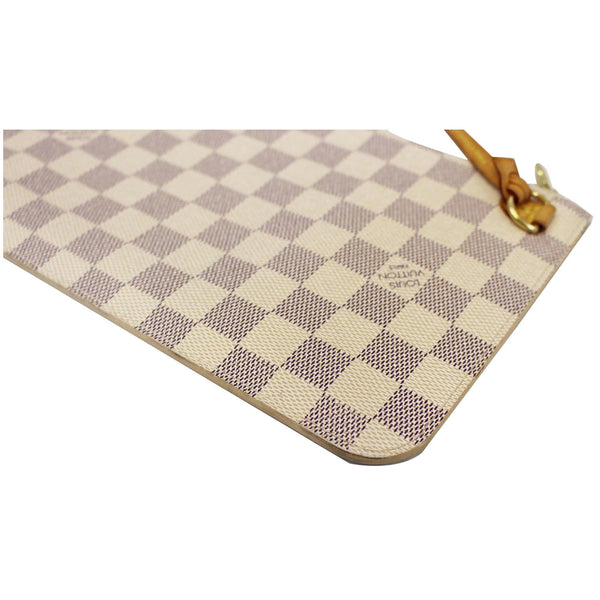 LOUIS VUITTON Pochette Wristlet Pouch Neverfull MM Damier Azur-US