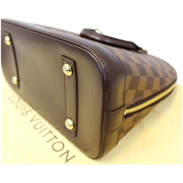 LOUIS VUITTON Alma Damier Ebene Satchel Handbag Brown-US