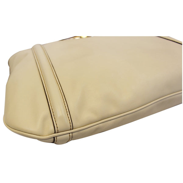 GUCCI Britt White Leather Hobo Shoulder Bag 162740-US