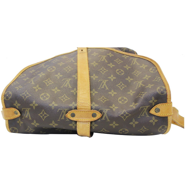 LOUIS VUITTON Saumur 35 Monogram Canvas Shoulder Bag Brown