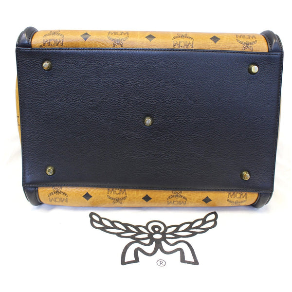 MCM Vintage Visetos Small Cognac Tote Bag Black - for sale