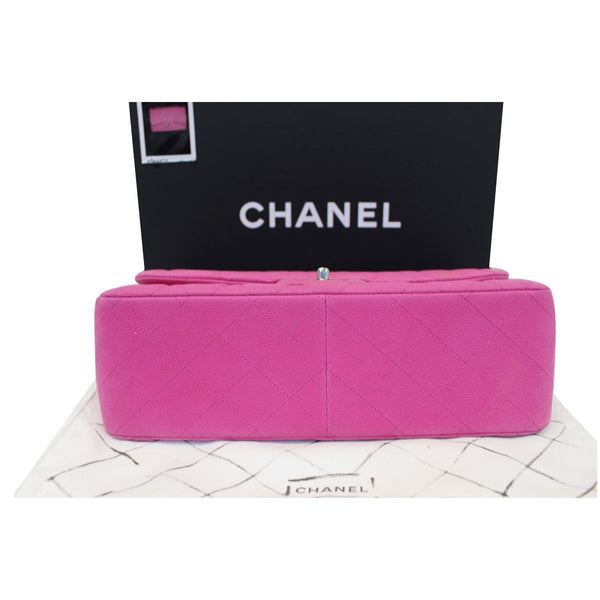 CHANEL Jumbo Double Flap Caviar Quilted Shoulder bag Pink