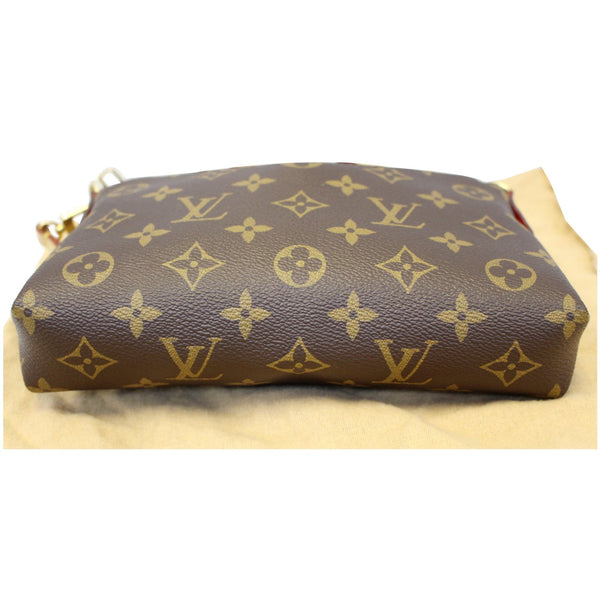 LOUIS VUITTON Pallas Monogram Canvas Clutch Crossbody Bag Brown