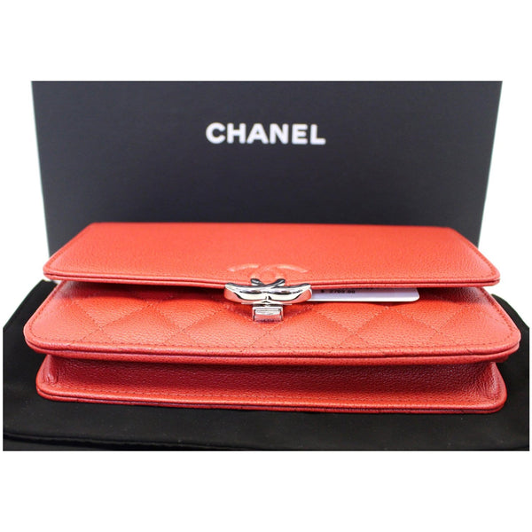 CHANEL Wallet on Chain Grained Calfskin Leather Shoulder Crossbody Bag-US