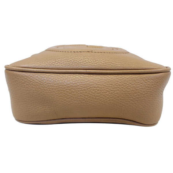 GUCCI Soho Disco Pebbled Leather Small Crossbody Bag Beige 308364