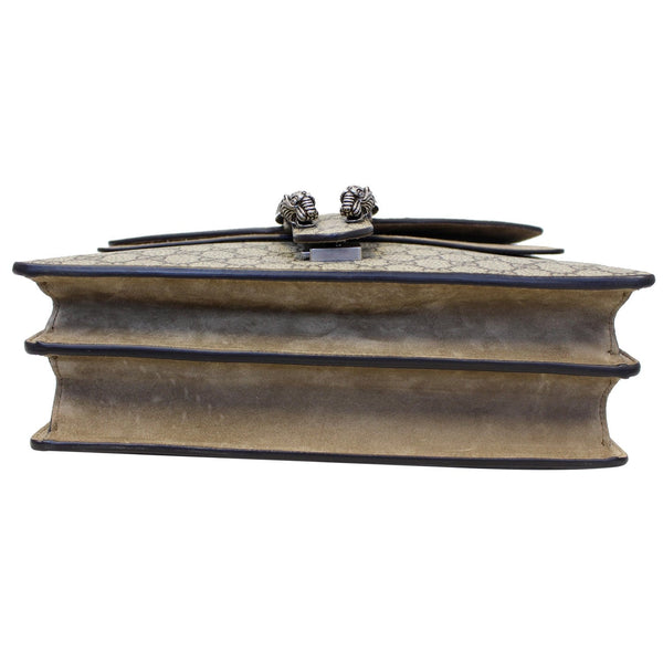 GUCCI Dionysus Medium GG Supreme Monogram Shoulder Bag Taupe