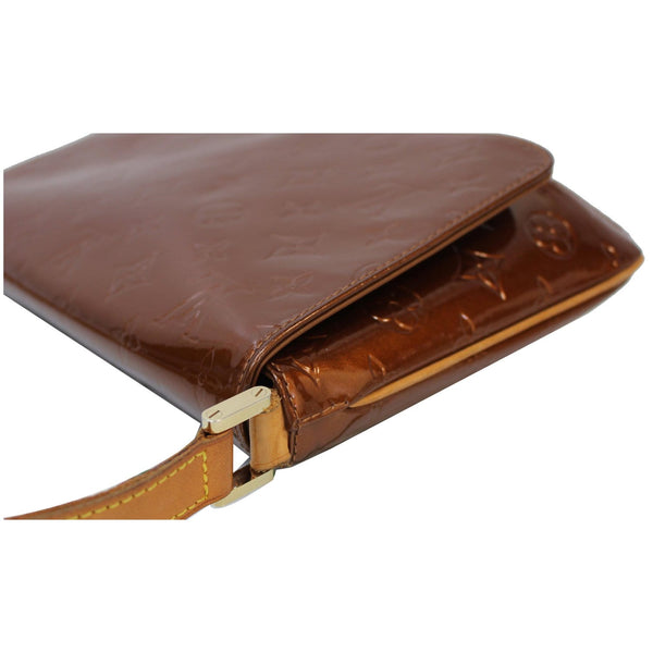 left side lv Thompson Street Monogram Vernis Bag