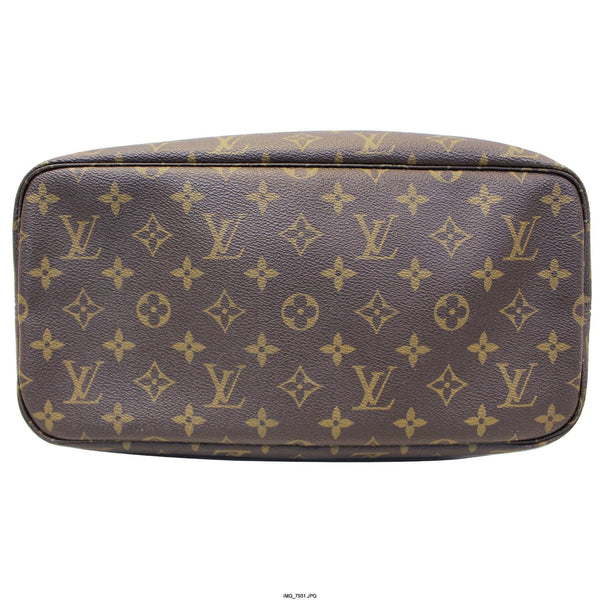 LOUIS VUITTON Neverfull MM Monogram Canvas Tote Shoulder Bag Fuchsia-US