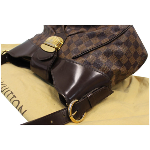 LOUIS VUITTON Sistina MM Damier Ebene Shoulder Bag Brown