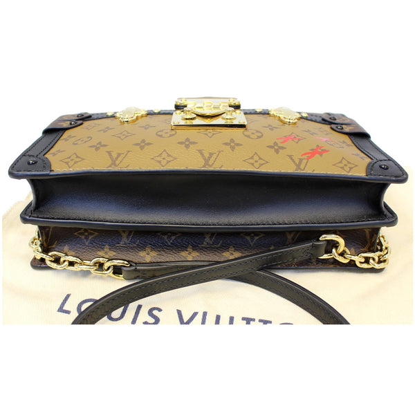 LOUIS VUITTON Trunk Clutch Reverse Monogram Crossbody Bag Brown