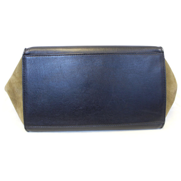 Celine Python & Black Leather Trapeze Bag - Bottom view