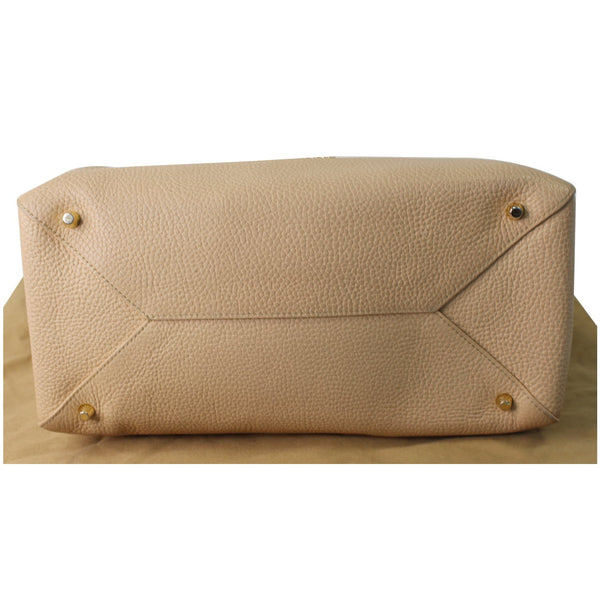 BURBERRY London Greenwood Grainy Leather Bowling Bag Nude