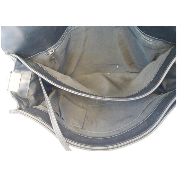 Chanel Boy Flap Bag Enchained Medium Calfskin Leather inside view