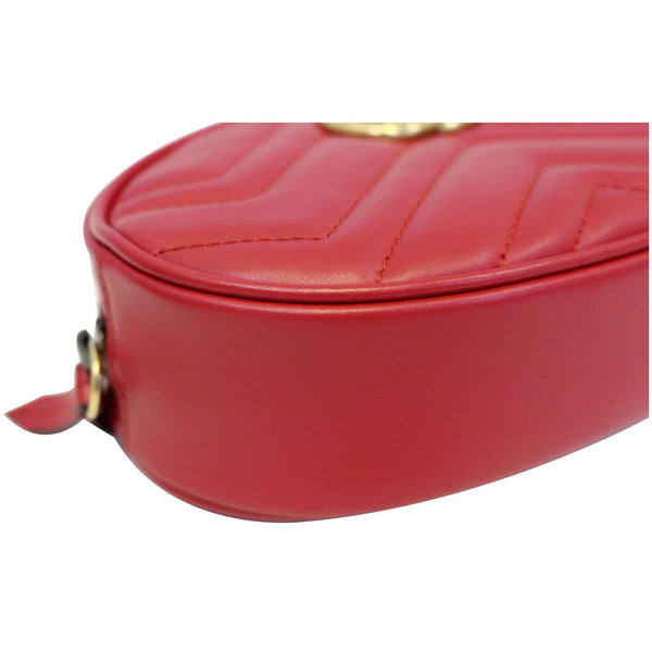 GUCCI GG Marmont Matelasse Leather Belt Bag 476434 Red