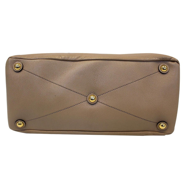 Miu Miu Madras 2 Way Leather Shoulder Bag - bottom view