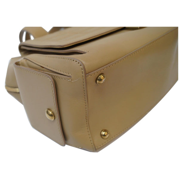 JIMMY CHOO Catherine Quilted Flap Box Satchel Bag Beige