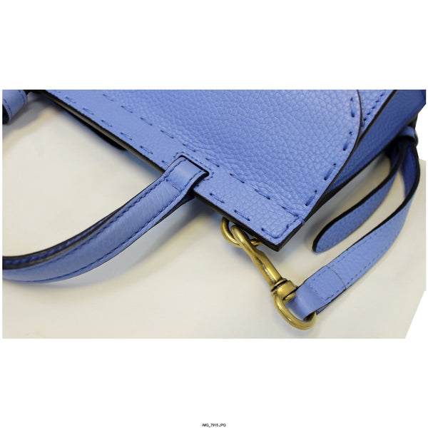 GUCCI GG Marmont Leather Top Handle Shoulder Bag Blue 442622-US