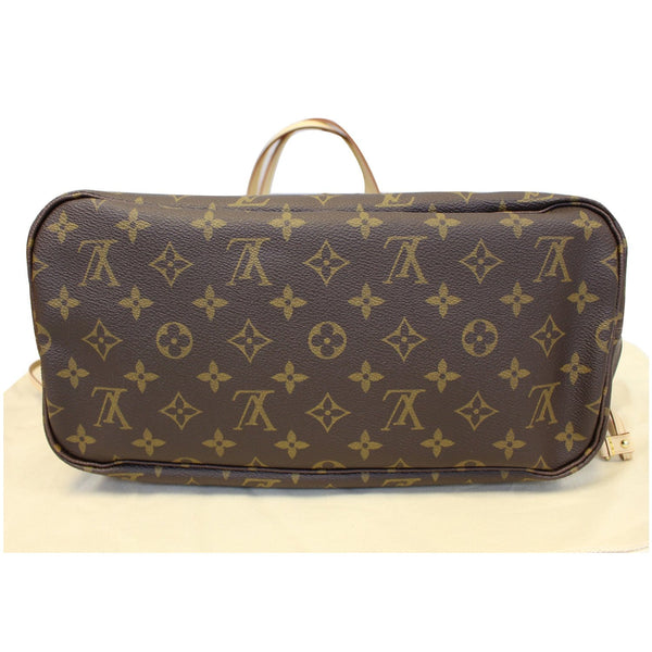 LOUIS VUITTON Neverfull MM Monogram Canvas Tote Shoulder Bag Brown