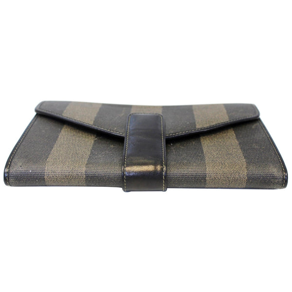 Fendi Vintage Pequin Stripe Wallet Brown - front view