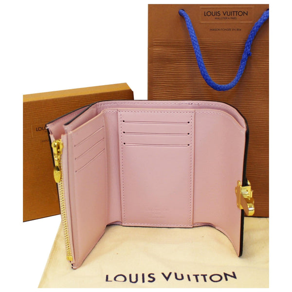 LOUIS VUITTON Cherrywood Compact Wallet Rose Ballerine
