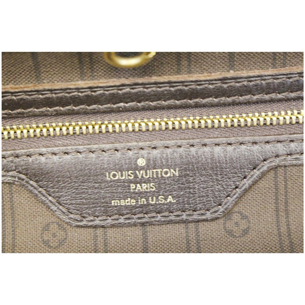 LOUIS VUITTON Neverfull MM Fusain Monogram Idylle Shoulder Bag-US