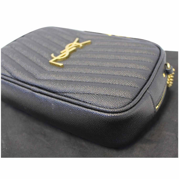 YVES SAINT LAURENT Mini Lou Grain De Poudre Camera Bag Black-US